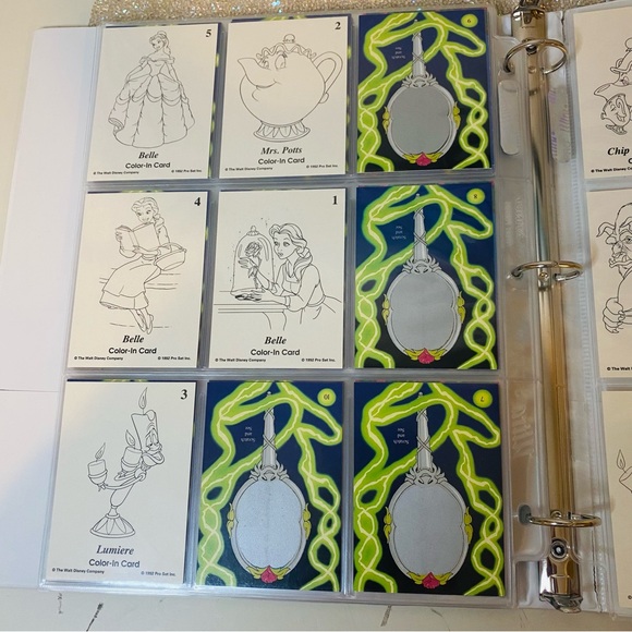 Vintage 1992’ Disney Beauty and the Beast Movie Trading Cards w/Binder Mint Card - Picture 8 of 15